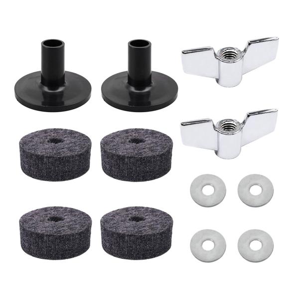 シンバル交換キット、ドラムセット用Φ4cmシンバルスタンドフェルト、シンバルスリーブとワッシャー、ドラムシンバルフェルトパッド