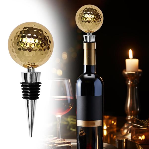 ゴルフボール ワインボトルストッパー 漏れ防止ゴム 多目的 ギフト ポータブル 再利用可能な ワインコルク キッチン レストラン ホリデー用