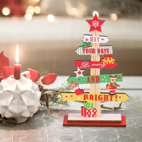 クリスマス木製デスクトップオーナメントクリスマスホームデコレーション、パーティー用品DIYクラフトデスクトップオーナメント、ホリデーホーム用