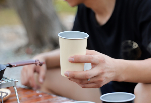 ステンレス製の水杯 キャンプ用 コーヒーカップ 旅行用 家庭用