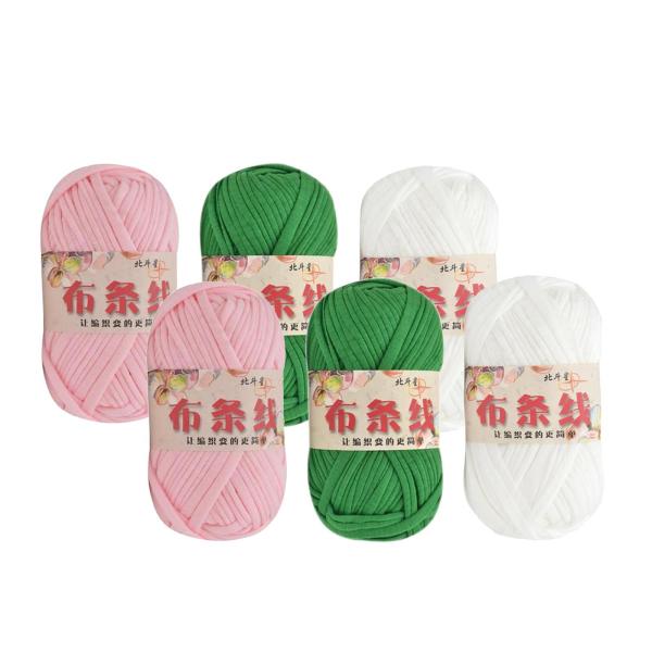 6x 編み糸セット分厚い糸かぎ針編み DIY カーペット糸重量糸スパゲッティ糸生地布糸子供用クラフトバスケット