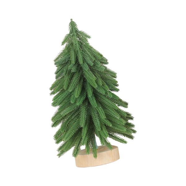 卓上ミニクリスマスツリー、木製ベース付き人工小型クリスマスツリー、家庭用クリスマスツリー、オフィス装飾