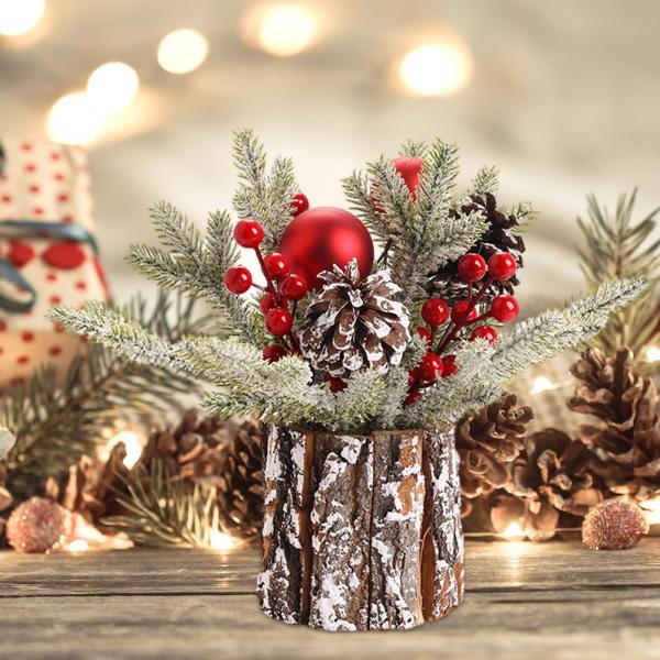 卓上クリスマスツリー クリスマスギフト クリスマスオーナメント 人工クリスマスツリー クリスマスホリデー、農家、窓用