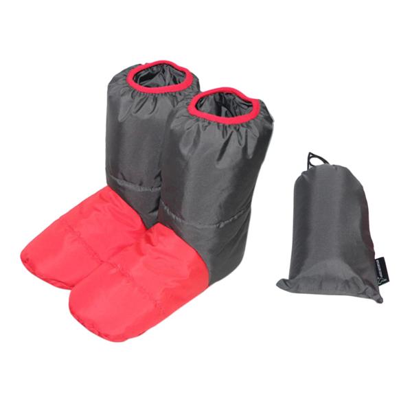 ダウンブーツ冬睡眠スリッパ足靴下靴ポータブルダウンスリッパブーツキャンプテント寝袋男性女性