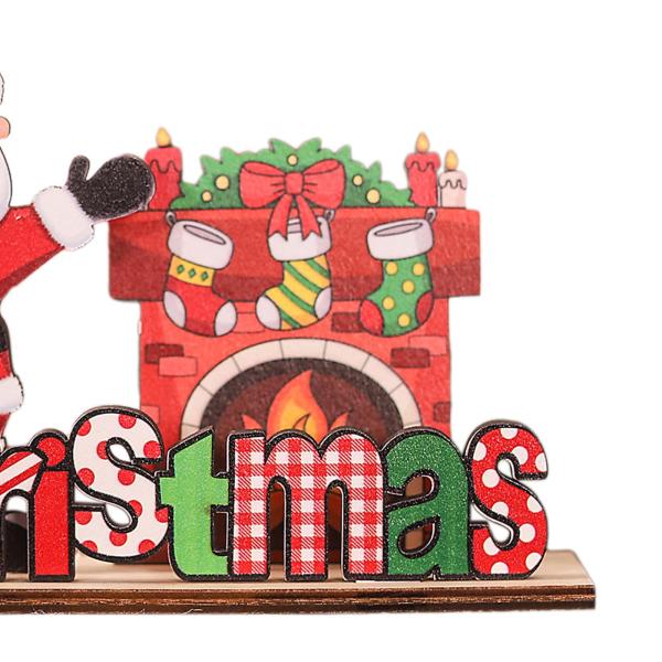 クリスマス木製デスクトップオーナメント クリスマスデスクトップ装飾 DIY クラフトパーティー用品 パーティーウィンドウ用デスクトップオーナ