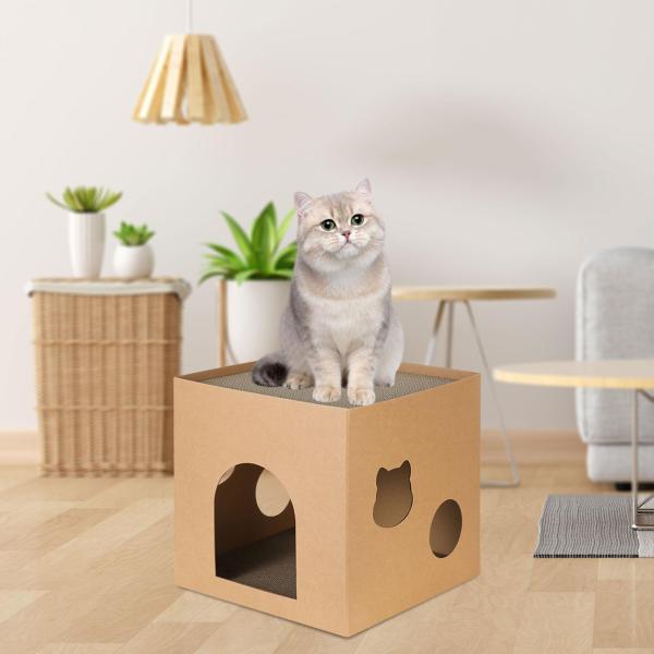 キャットハウス爪とぎ、ダンボールベッド、ペット用品アクセサリー