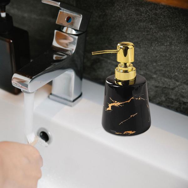 ポンプ ソープ ディスペンサー 液体ハンドソープ ディスペンサー スタイリッシュでエレガントな頑丈なセラミック バスルーム液体容器 詰め替え