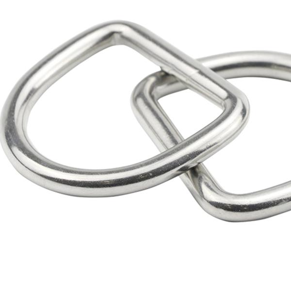 4 ピース溶接 D リングメタルループバックルソリッドキャスト多目的 D  D シェイプバックルバッグペットの首輪工芸品