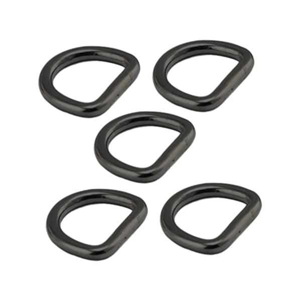 5 個クローズド D リング D シェイプバックル極厚金属ループバックル D シェイプリングストラップキーホルダーハードウェアバッグリングバ