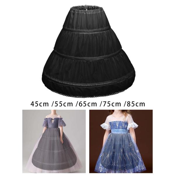 3 フープペチコートスリップスカートパニエアンダースカート弾性ウエストバンド女の子ペチコートケージパニエコスチュームハロウィンロールプレイ用
