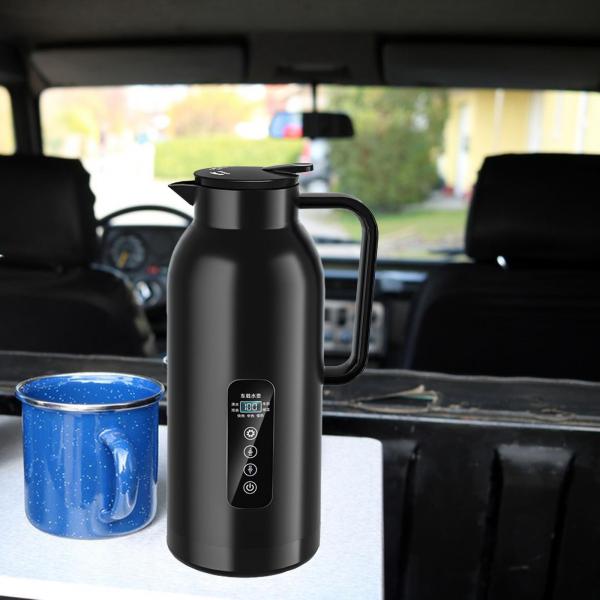 ケトル湯沸かし器、トラベルケトル、LCDディスプレイスクリーン、大容量ヒーター加熱ケトル、屋外ロードトリップ用