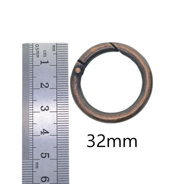 6x スプリングゲート O リング スナップ クリップ 1.26 インチ DIY アクセサリー カラビナ プッシュ ゲート スナップ フック