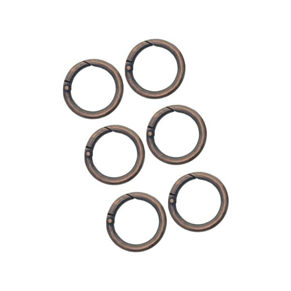 6x スプリングゲート O リング スナップ クリップ 1.26 インチ DIY アクセサリー カラビナ プッシュ ゲート スナップ フック