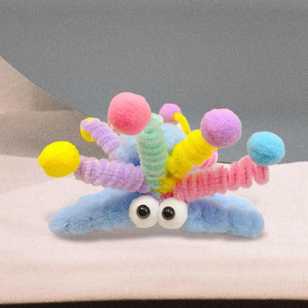 ぬいぐるみ ツイスト スティック ヘア爪 女性 大きな目のヘアクリップ 薄毛 ハロウィン用