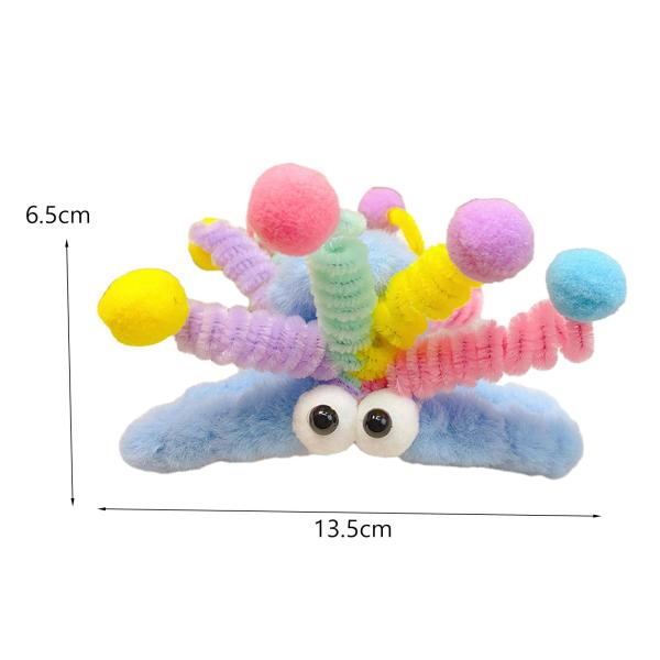 ぬいぐるみ ツイスト スティック ヘア爪 女性 大きな目のヘアクリップ 薄毛 ハロウィン用