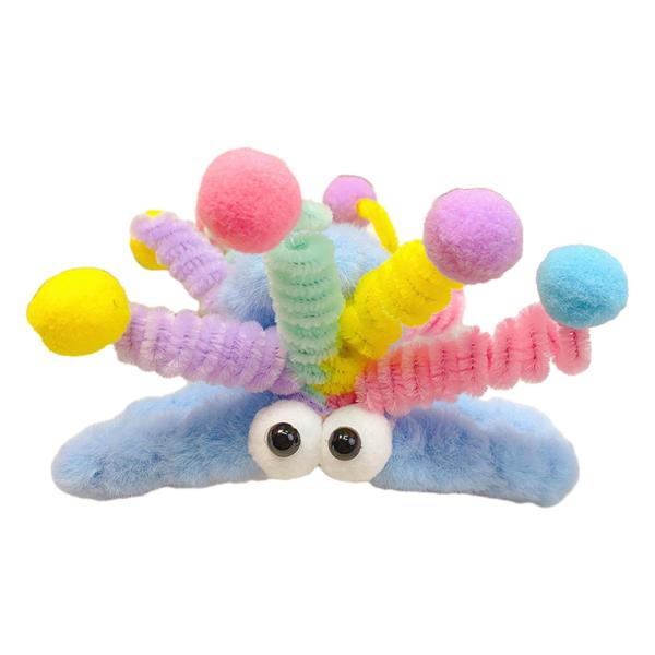 ぬいぐるみ ツイスト スティック ヘア爪 女性 大きな目のヘアクリップ 薄毛 ハロウィン用