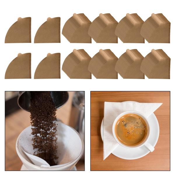 交換用フィルター 100枚 使い捨て天然紙フィルター コーヒーメーカー用コーンフィルター フィルターカップドリッパー