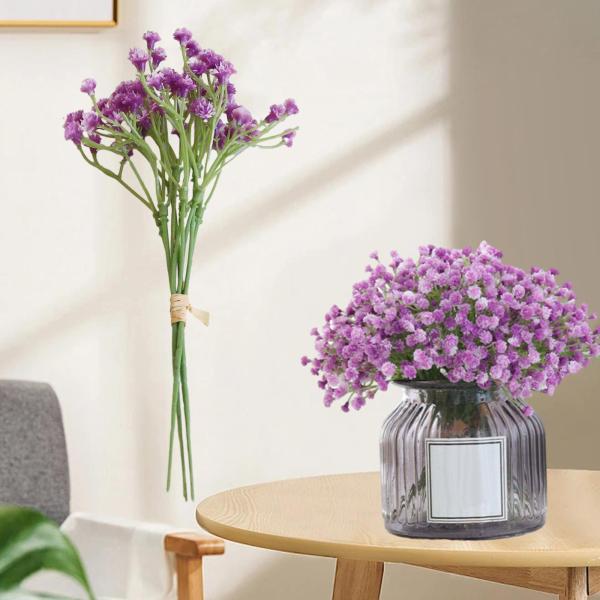 3 個 Babys Breath 造花造花 DIY ロングステムテーブル装飾オフィス屋外結婚式ホームセンターピース