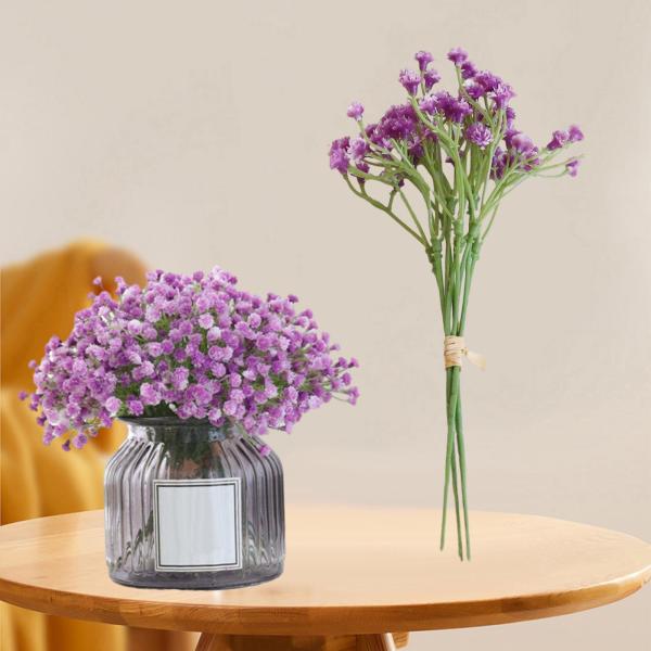 3 個 Babys Breath 造花造花 DIY ロングステムテーブル装飾オフィス屋外結婚式ホームセンターピース
