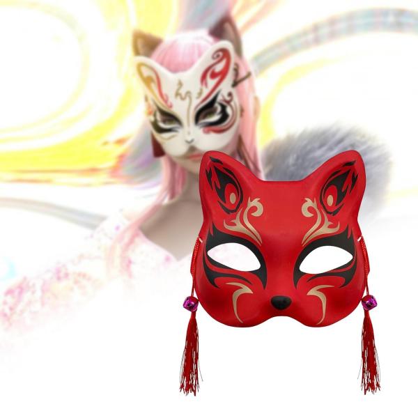 ハーフフェイス猫ハロウィンキツネコスチュームマスク動物コスプレ仮装誕生日プロムマルディグラマスクパフォーマンス