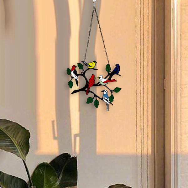 ペンダント 窓用吊り下げ 金属鳥シリーズ アート装飾品 窓ハンガー 多用途の鳥 窓吊り下げ装飾 ホームドア用