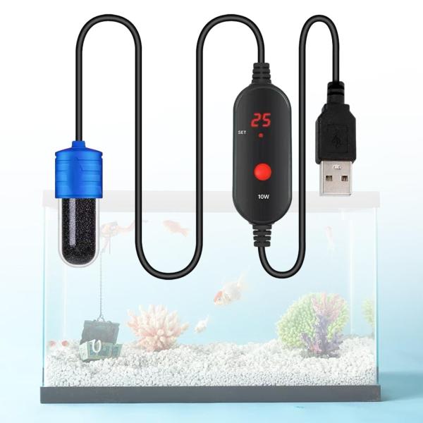 ミニ水族館ヒーター 15-34 °C 調節可能な冬保温精度正確なデジタル過熱保護カメタンクヒーター