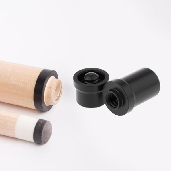 プールキュー用ジョイントプロテクター、ジョイントピンプロテクターキャップ、ビリヤードキューアクセサリー、キューケア、ブラックジョイントスレッドプロテク