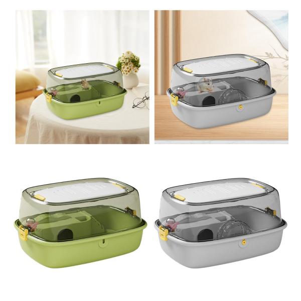  大型ハムスターケージ ウォーターボトル付き ポータブル 通気性 小動物ケージハウス 小動物 マウス モルモット用