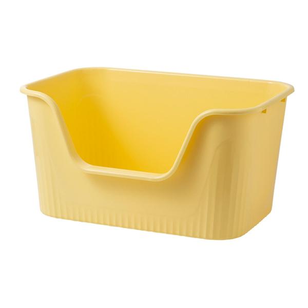 オープントップペットトイレ特大ポータブル猫砂コンテナペット用品ペット猫トイレサンドボックス U 字型フロント下げ