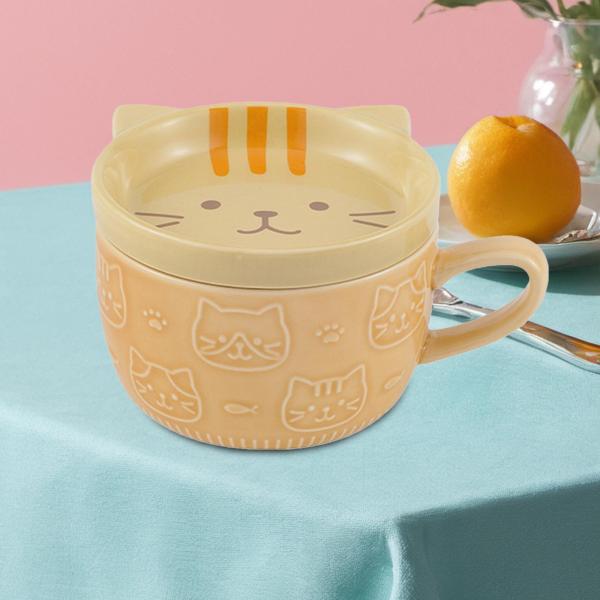 コーヒーマグ ラテアートカップ ティーマグ ウォーターカップ 蓋付き カプチーノカップ ジュース ミルクマグ デスクトップジュース 猫好きのためのクリ