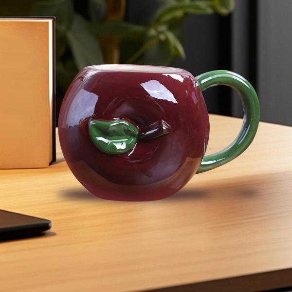 フルーツの形のセラミックコーヒーマグモーニングカップ面白いティーカップ軽量 3D フルーツカップセラミックマグ茶水ミルクキッチンホーム用