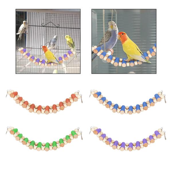 鳥はしご木製はしごのおもちゃ咀嚼おもちゃ鳥オウムはしご橋ペット鳥ケージアクセサリーオカメインコ用セキセイインコラブバード