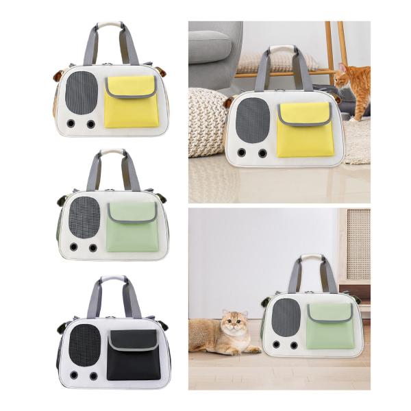 猫キャリア ペット トラベルバッグ お手入れ簡単 ロック付き トートバッグ キャリーコンテナ アクセサリー用 家庭用 リビングルーム ギフト 車