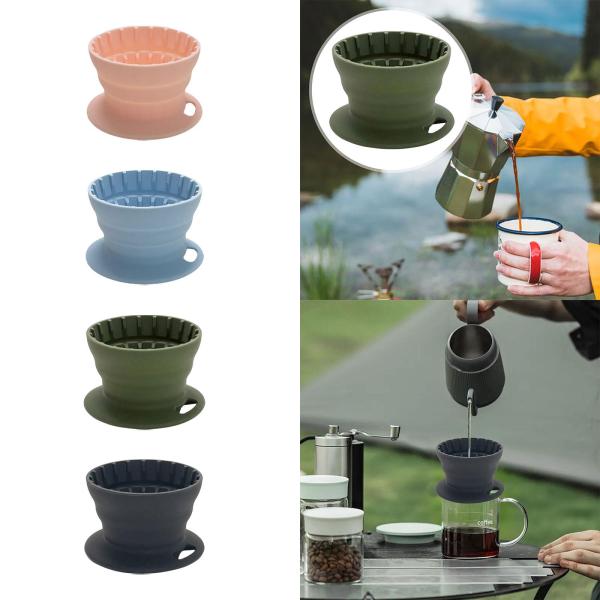 折りたたみ可能 コーヒードリッパー フィルターコーン 再利用可能 耐久性のあるアクセサリー コーヒーフィルターホルダー 家庭用 旅行 ハイキング用