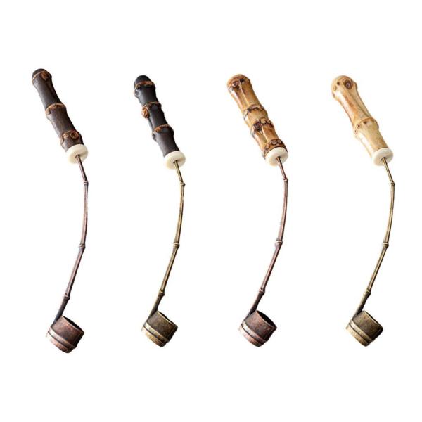 中国カンフー茶道ツール茶杓茶スプーンひしゃくロングハンドル小さな木製お玉竹お玉コーヒー豆スプーン