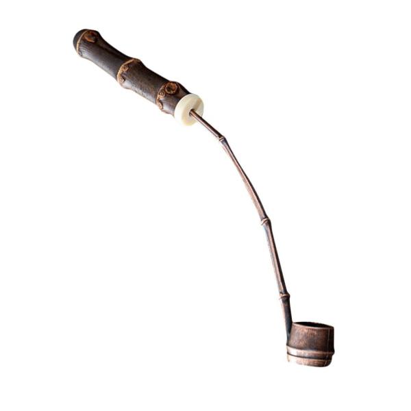 中国カンフー茶道ツール茶杓茶スプーンひしゃくロングハンドル小さな木製お玉竹お玉コーヒー豆スプーン