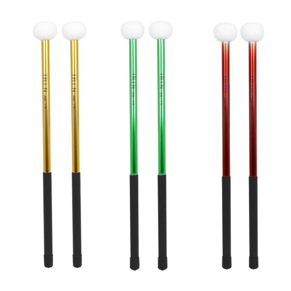 2 ピース フェルト ヘッド ティンパニ マレット スティック ドラム ハンマー 合金 パーカッション Accs ドラム マレット フェルト ヘッド付