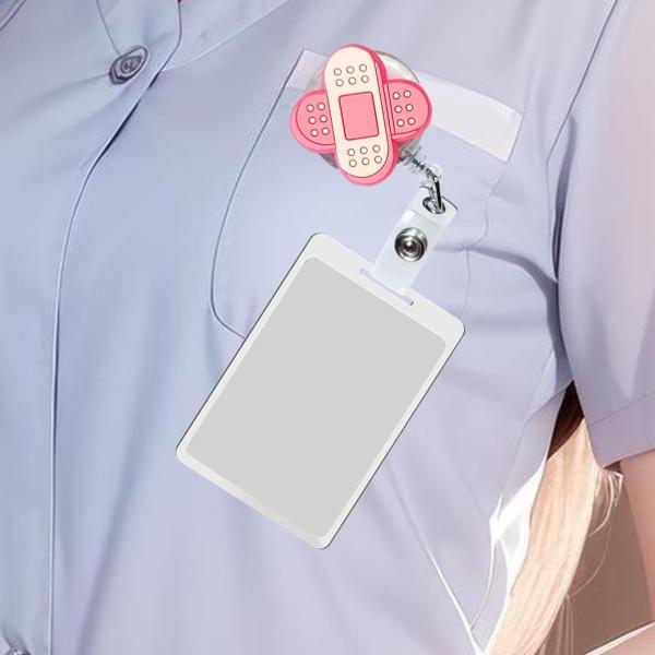 バッジリールホルダー ID カードホルダー 看護師の日 2024 ギフト 実用的で耐久性のあるキーリール名札ホルダー 看護助手の仕事用