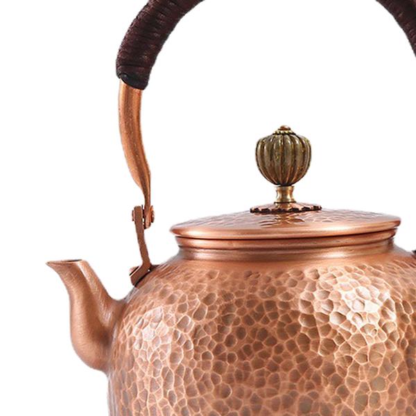 銅ティーポット湯沸かし器手作りティーディスペンサー茶注入器コンロトップティーポットカンフーティーポットホテルハイキング家庭用