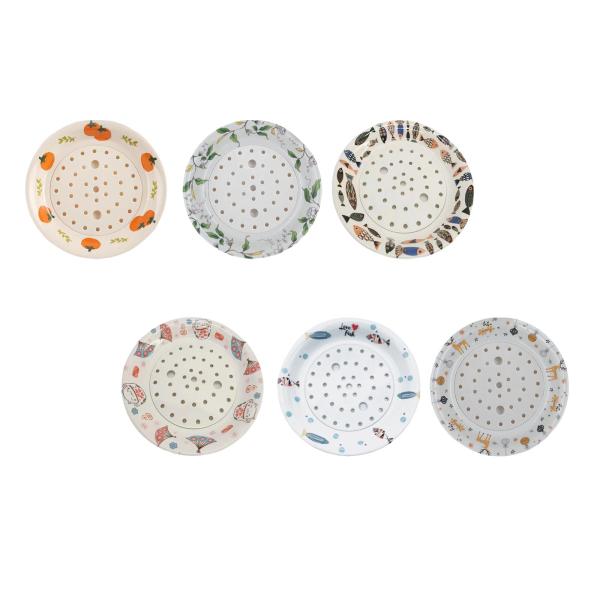 餃子水切りプレート、餃子トレイ、多機能ラウンドフルーツドレインディッシュ食器、サービングプレート