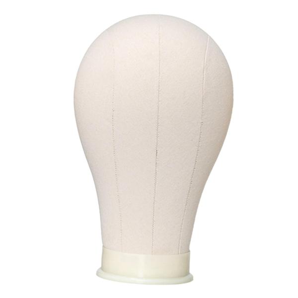 取り付け穴付きキャンバスマネキンヘッドモデルウィッグホルダーマネキンウィッグディスプレイスタンドウィッグ作成用理髪店サロン