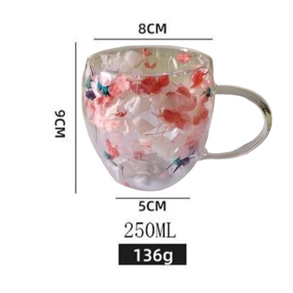 クリスマスガラスコーヒーマグエスプレッソカップ 250 ミリリットルティーカップ断熱ガラス再利用可能なモーニングカップミルクマグカプチーノカップドリン