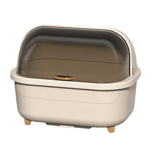 食器乾燥ラック ディッシュラック 箸ホルダー 蓋付き 通気性のある排水 スプーン箸用