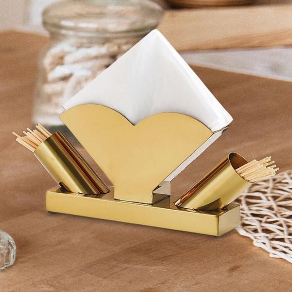 ナプキンホルダー ティッシュディスペンサー 自立式スタンド つまようじホルダー2個付き パーティー ピクニック カウンタートップ ビュッフェ用ナプキン