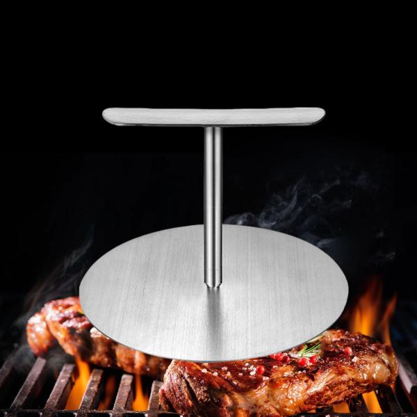 ステンレススチール製バーガープレス 家庭用ノンスティック肉ベーコンプレス スマッシャー ハンバーガープレス BBQアクセサリー 調理用