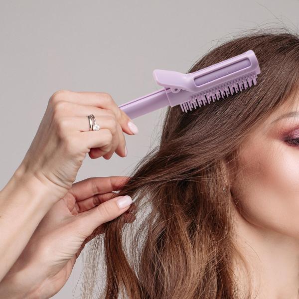 スタイリングブラシ、カーリーヘアブラシ、プロフェッショナル、多機能、ピクニック、オフィス、旅行用の伸縮可能なヘアデタングリングブラシ