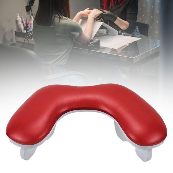 PUレザーU字型アームレスト、ポータブルネイルクッションハンドホルダー、個人用アクリルネイル用の滑り止めネイルハンドレスト