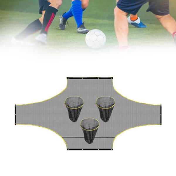 フットボールスローイングネット、サッカーゴールトレーニングターゲットトレーナー、キャリーバッグ付きフットボールターゲットネット、子供、庭、学校、プレー