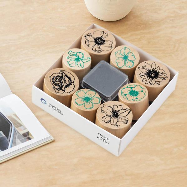 木製スタンプセット シンボルスタンパー 多目的木製スタンプ 子供用 DIY スタンプ 文房具用ツール 描画 フォトアルバム 絵画