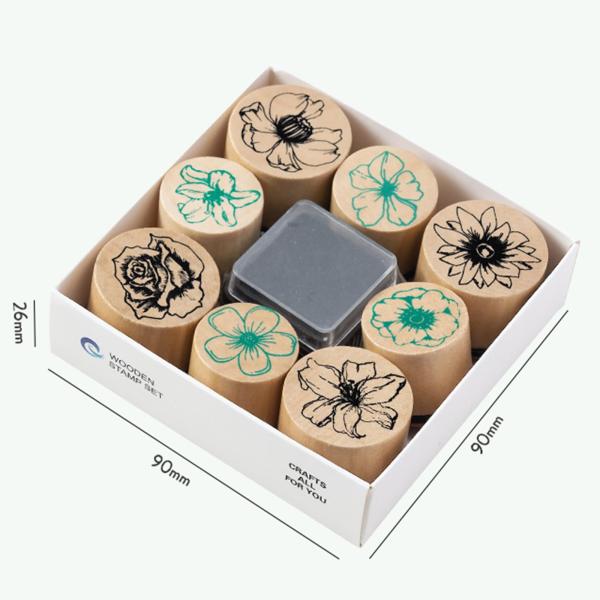 木製スタンプセット シンボルスタンパー 多目的木製スタンプ 子供用 DIY スタンプ 文房具用ツール 描画 フォトアルバム 絵画